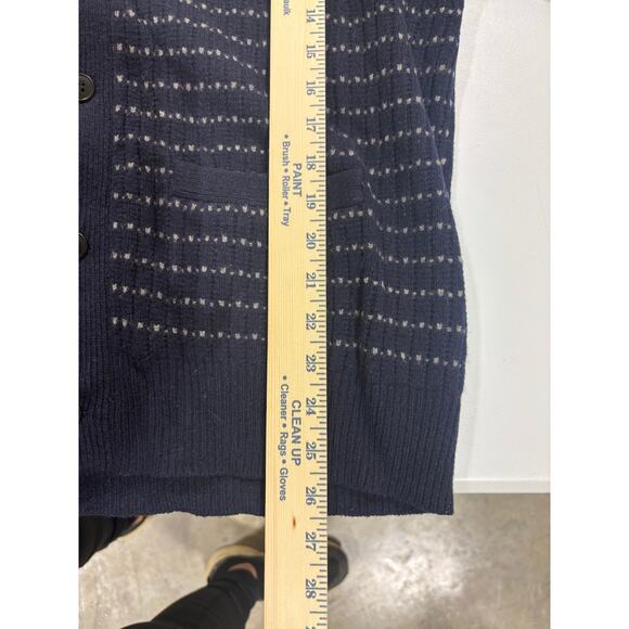 J.Crew 100% Lambswool Shawl Collar Cardigan Sweater Navy Blue Men’s Lg
Heritage - Picture 5 of 7